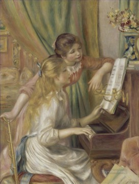 Pierre Auguste Renoir Painting - dos chicas al piano Pierre Auguste Renoir